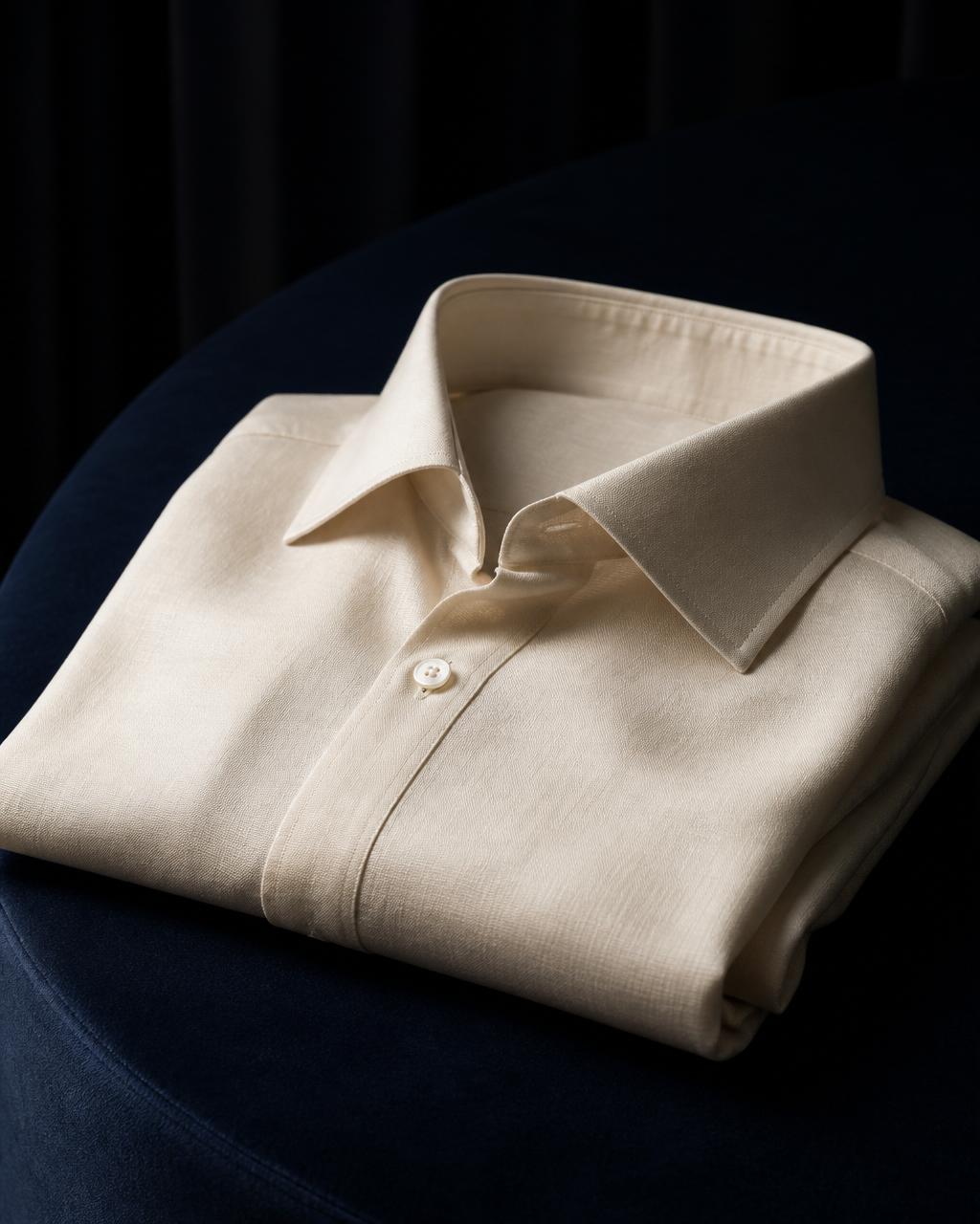 The Linen Shirt — Como silk-linen, hand-finished